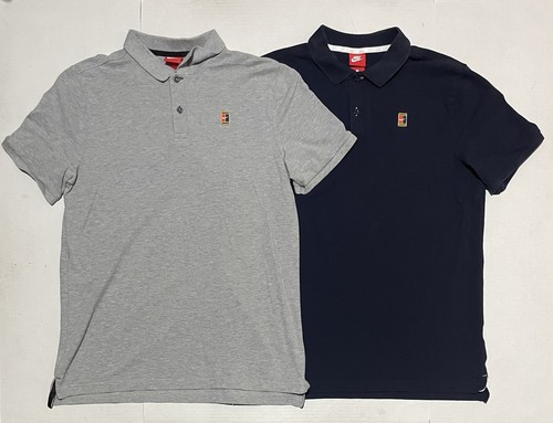 Lot Of 2 Nike Sportswear Tennis Court Heritage Logo Polo Shirt 943442-063 Large