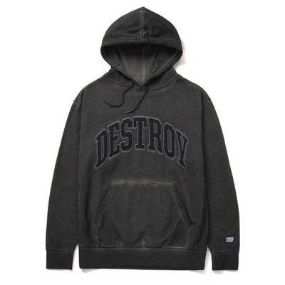 HUF Destroy Rebuild Faded Hoodie - gunmetal
