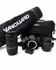 Canon EOS Rebel T7 DSLR Camera EFS 18-55mm  EF 75-300mm Lens With Bag  Tripod