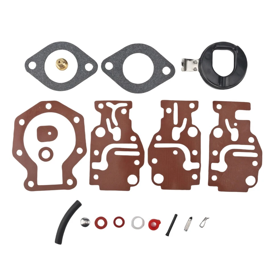Kit de carburador fueraborda con flotador para motor Evinrude Johnson 6 8 9,9 15 20 HP Foto 2 de 4