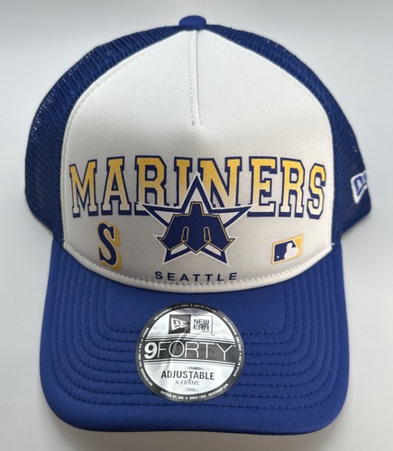 New Era Seattle Mariners Sport Classics 9FORTY A-Frame Trucker SnapBack Hat - Picture 2 of 12