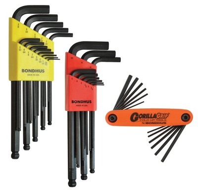 Bondhus 14130 TriplePK,Balldriver L-wrench Sets GorillaGrip Hex Set