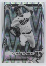 2021 Bowman Draft Chrome Black & White RayWave Refractor Cade Povich 11yh