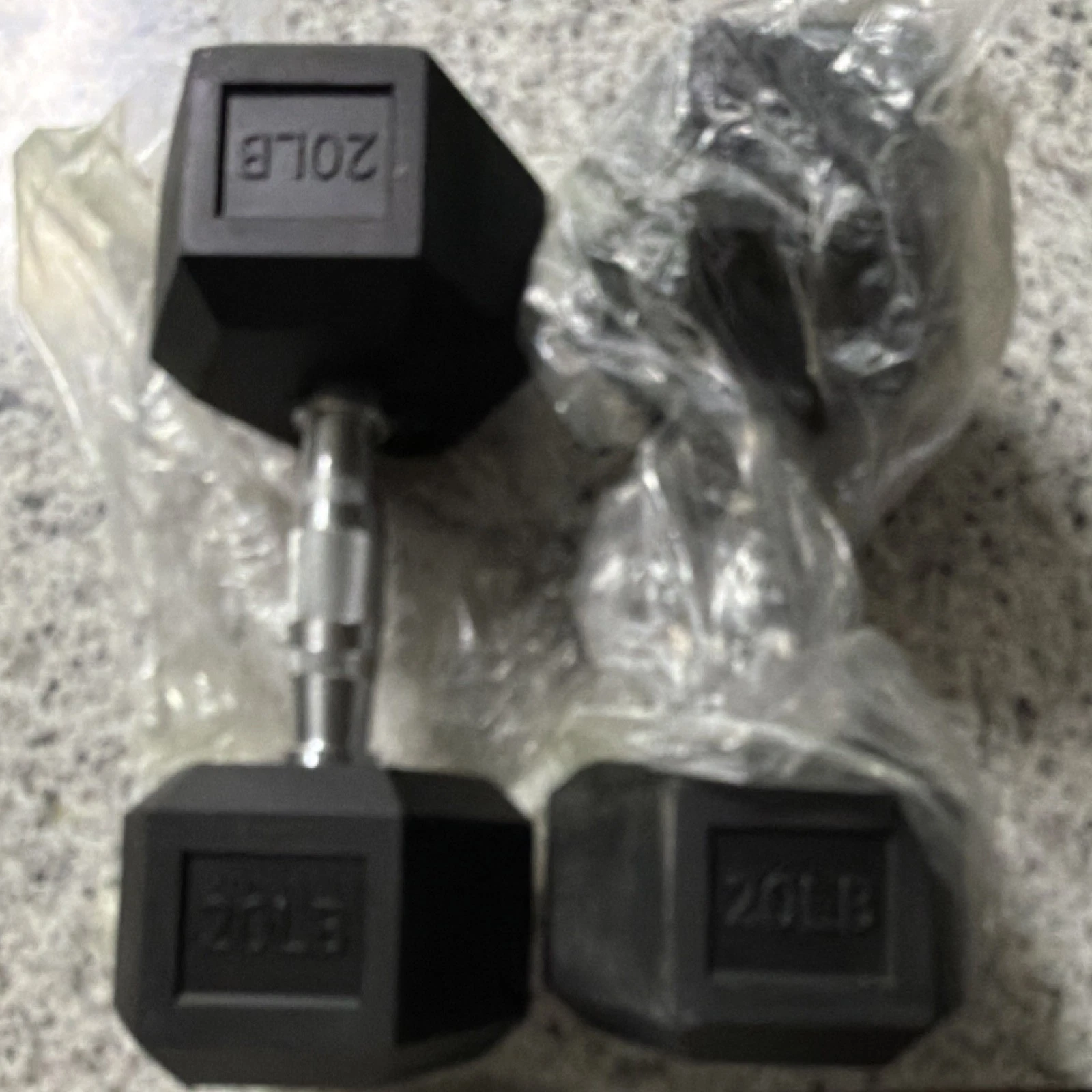 Pair of 20 lb Hex Dumbbells Black Unisex Adults Gym Training Weight Lifting Set
Opens in a new windo