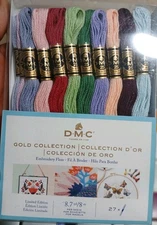 DMC Gold Collection Floss LOVELY COLORS 27 pieces Embroidery Cross Stitch floss