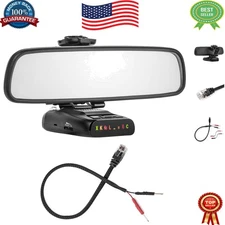 Uniden Radar Detector Mirror Mount with Braided Power Wire - Compatible Models