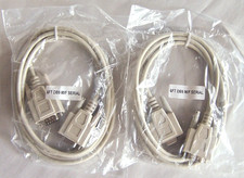 Set of TWO: 6 Ft DB9 9-Pin RS-232 M-F Serial Extension Cables - New, Sealed