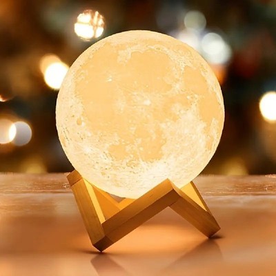 3D Moon Night Light Table Lamp USB Charging Remote Touch Control Home Decor Gift