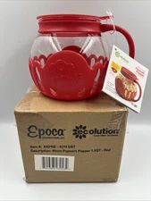 Ecolution Micro-Pop Microwave Popcorn Popper Temperature Dishwasher Safe Glass