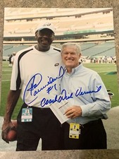 DICK VERMEIL HAROLD CARMICHAEL PHILADELPHIA EAGLES SIGNED 8X10 1980 NFC CHAMPS 2