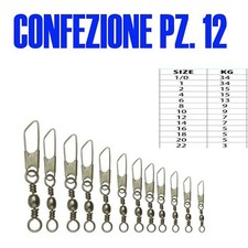 GIRELLE CON MOSCHETTONE DA PESCA MARE LAGO TROTA SURFCASTING CARPA 