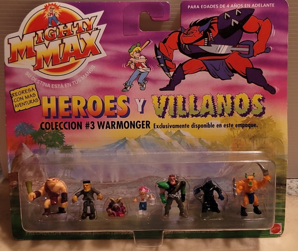 Vintage 1994 Bluebird Mighty Max Heroes & Villains