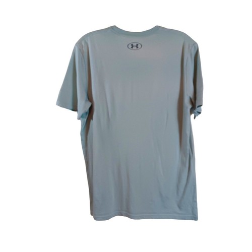 Under Armour Women's Blue Detailed Logo Short Sleeve T- Shirt Heatgear Size Med - 第 5/6 張圖片
