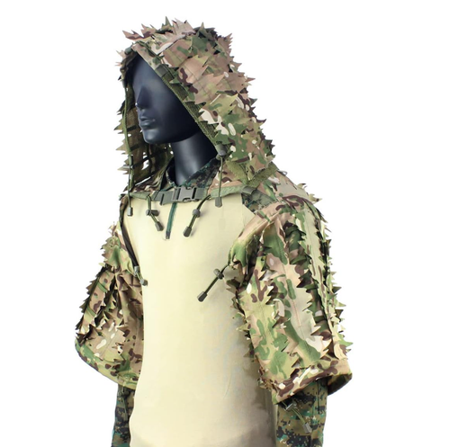 Sniper Ghillie Viper Hood, 3D Laser-Cut Leaves, Tactical Ghillie Suit Foundation - Picture 7 of 9
