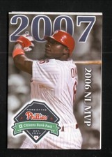 2007 Philadelphia Phillies Ryan Howard Pocket Schedule Modells