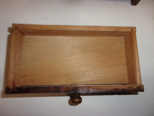 Vintage Wooden Doll Size Wash Stand Dark Wood Finish Missing 2 Knobs 7.75"T X - Picture 10 of 13