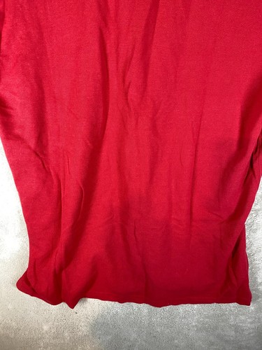 Lacoste Casual Formal Polo T-Shirts Top Size L Womens Red Logo Short Sleeve - Picture 8 of 10