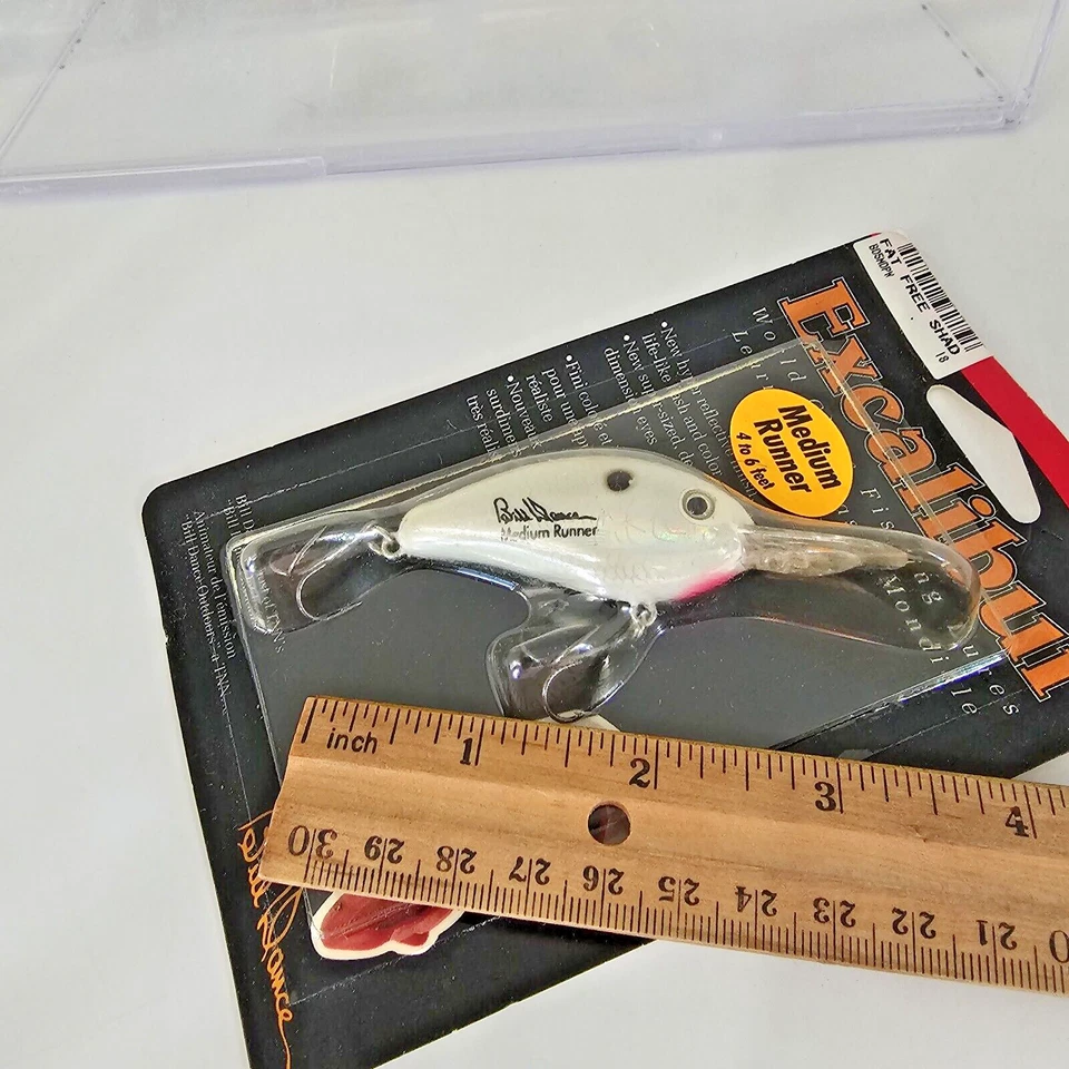 De colección 1997 Excalibur BD5MD Fat Free Shad Guppy Bill Dance Crankbait 4-6 pies Foto 2 de 2