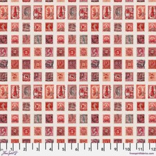 Tim Holtz Palette Palette Red Stamps Sold by The 1/2 Yard