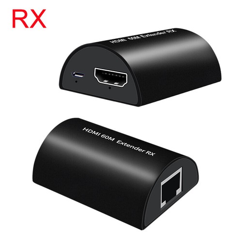 Mini 1080p 60hz HDMI Extender 60m By RJ45 Cat5e Cat6 Ethernet Lan Network Cable - Picture 3 of 10