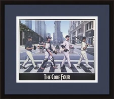 New York Yankees Core Four 16x20 Framed Artwork Jeter, Rivera, Posada & Pettitte