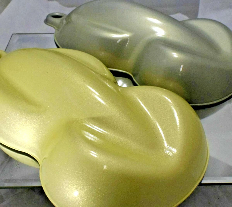 Pastel Yellow Pearl Mica Pigment Custom Automotive Basecoat Paint Aerosol Foto 2 de 4