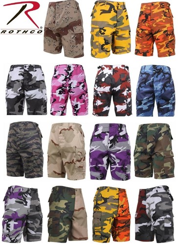 Army BDU Cargo Shorts Button Fly 