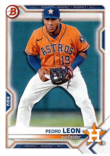 Pedro Leon Houston Astros 2021 Bowman Draft - 第 1/2 張圖片