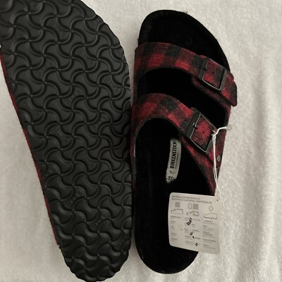 COPY - Birkenstock Mens EU 43 Arizona Rivet Plaid Red Regular Fit Wool Sandals Birkenstock Sandals Arizona Rivet Plaid Red Men main image 4