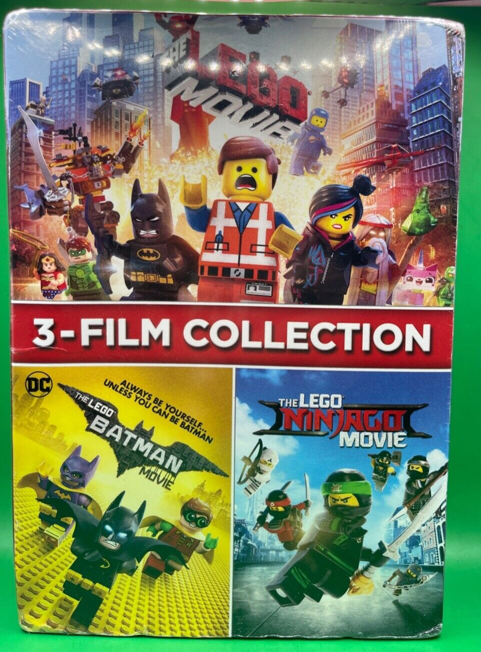 LEGO Blu-ray set: The LEGO Movie, Lego Batman Movie, Lego Ninjago +3  minifigures