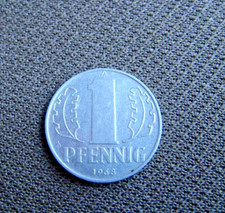 1 DDR Pfennig von 1968  Gl&uuml;ckspfennig f&uuml;r 1968 Geborene oder Sammler etc. M&uuml;nze