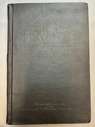 1945 4TH EDITION BLUE BOOK HANDBOOK OF UNITED STATES COINS - RARE BLACK COVER!