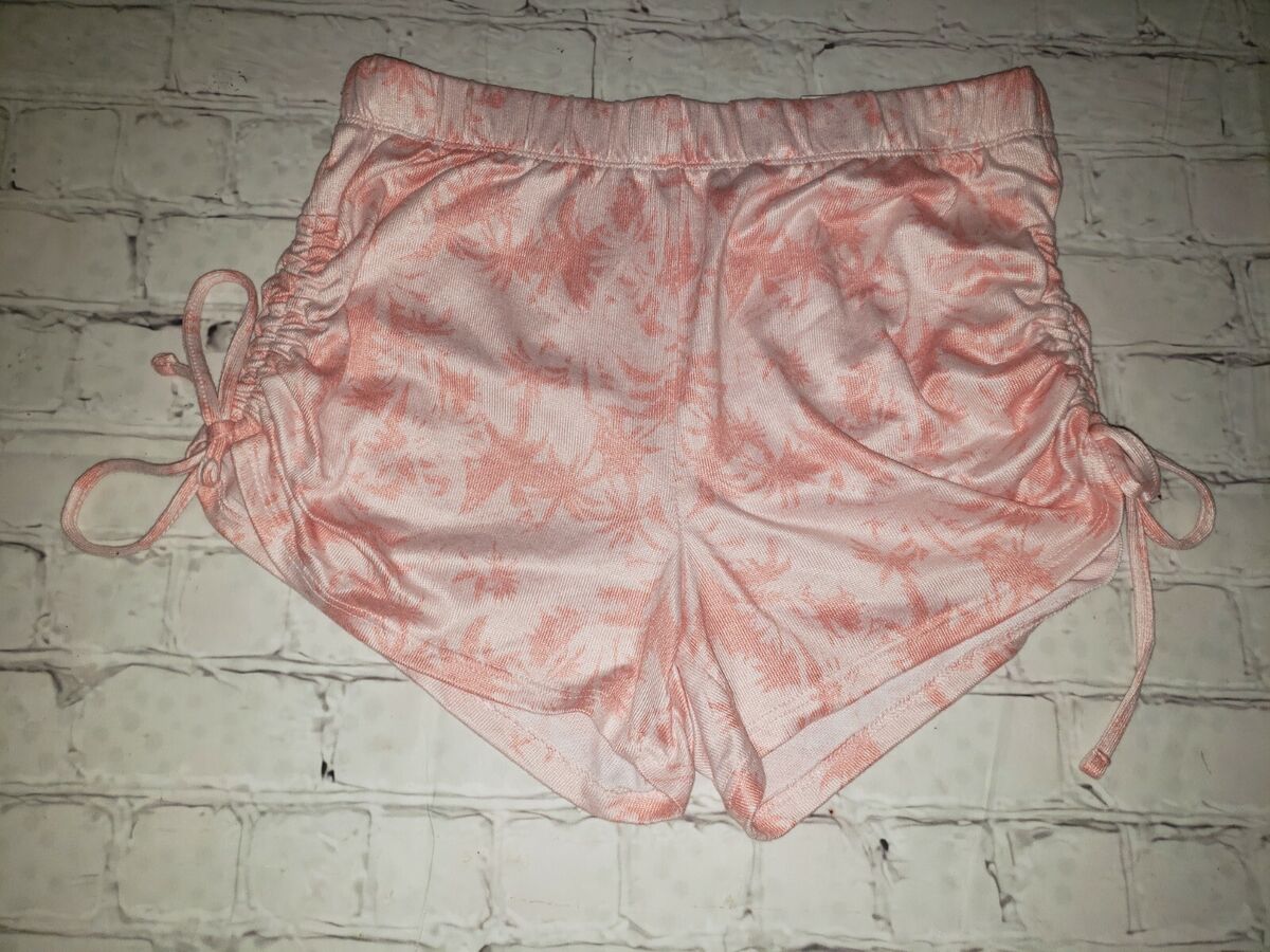 NWT Flirtitude Active Jr's Size Small Pink Soft Shorts With Side Tie