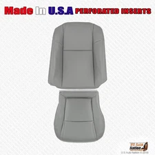 2003 2004 For Honda Pilot Driver Bottom & Top Perforated Vinyl Seat Cover Gray