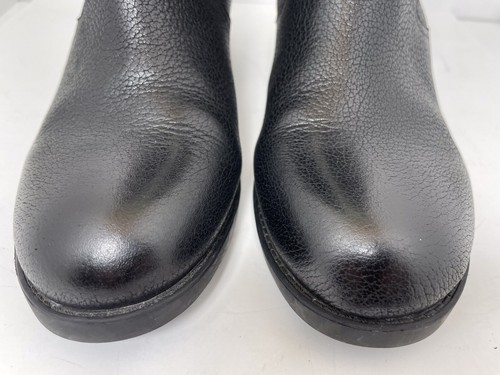 Vince Camuto VV-Wexle Molten Silk Cow Black Leather Moto Boots Women’s Size US 7 - Picture 7 of 12