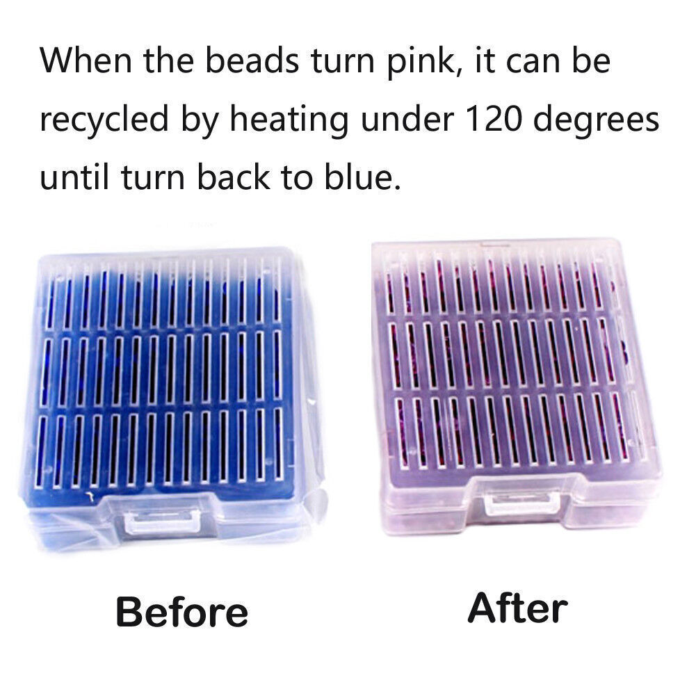 4X Reusable Silica Gel Desiccant Moisture Absorber Beads Box Dry