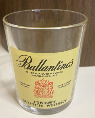 Vintage BALLANTINE'S Finest Scotch Whisky Barware Glass