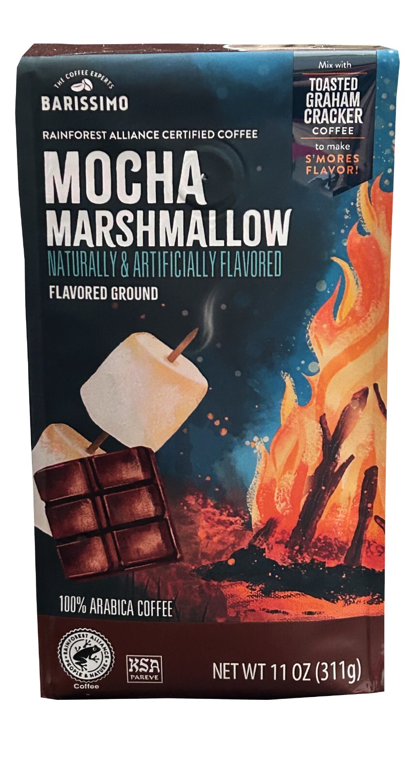 Barissimo Mocha Marshmallow Ground Coffee 11 Oz Bag Exp. 5/2/26