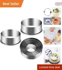 9-Piece Stainless Steel Cookie Cutter Set Round Biscuit Mold Baking Tools
