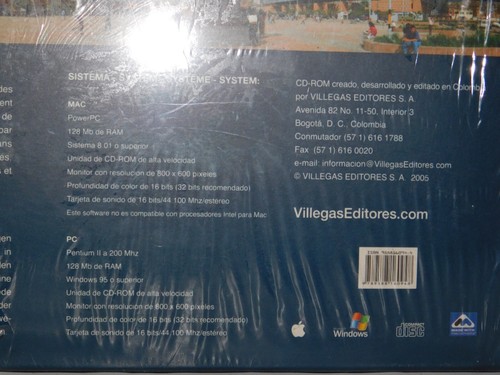 COLOMBIA PANORAMICA CD ROM VIRTUAL REALITY BOOK Travel Spanish English ++ New - Picture 9 of 9