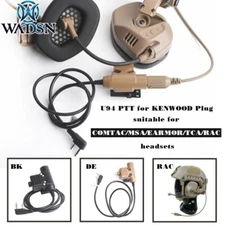 WADSN Airsoft U94 PTT Military KENWOOD version For COMTAC/MSA/EARMOR/TCA Headset