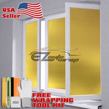   Frosted Film  Yellow Glass Home Bathroom Window Security Privacy Sticker Sheet