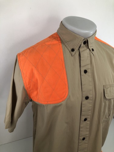 GAME GUARD / NEW w TAGS - BLAZE / KHAKI Men's Md. SHOOTER Hunting Shirt - Picture 2 of 6