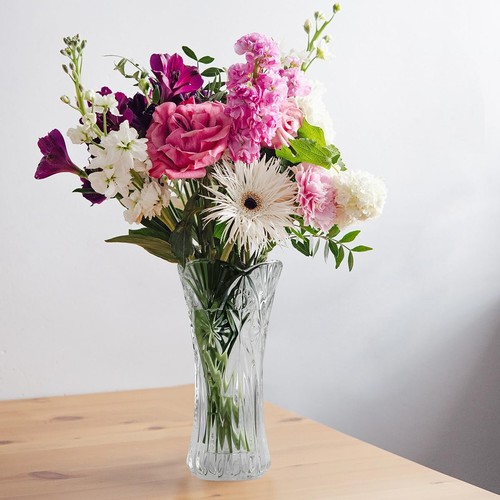 CS Crystal Vase 12-inch high, Cabbage Design, for Flowers & Decor. Lovely Nic... - Picture 7 of 9
