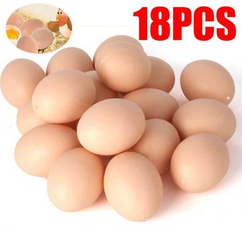 6-24x Plastic Fake Chicken Eggs Poultry Layer Coop Hatching Simulation Dummy Egg - Picture 12 of 13