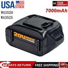 1Pack Max 20V For WORX WA3525 20V 7.0Ah Max Lithium Battery Power Tools WA3520.2