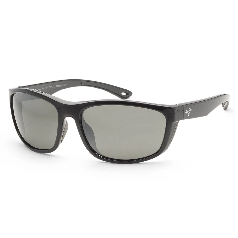 Gafas de sol negras Maui Jim Nuu Landing 62 mm para hombre MJ0869S-001