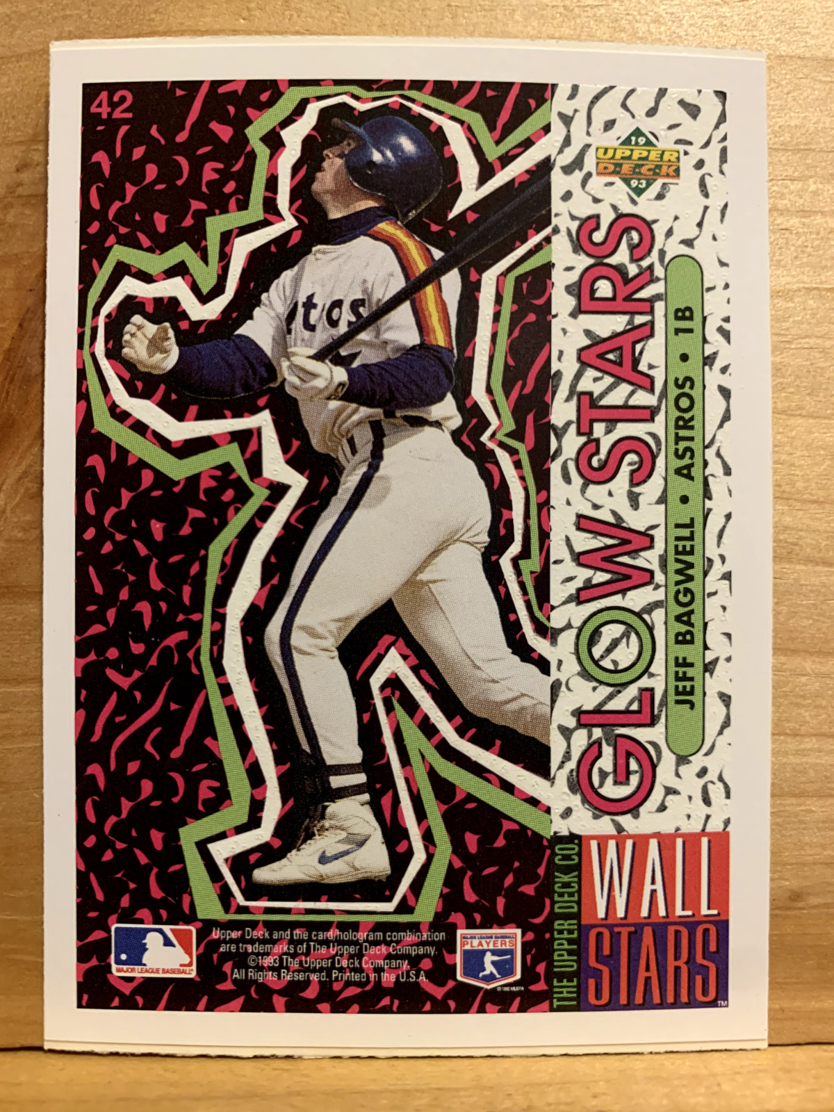 1993 Upper Deck Fun Pack - Glow Stars - Jeff Bagwell #42 - Houston Astros
