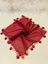 Dance Scarves Bridal Halay Mendili Pullu Henna Evening Sequin Glitter Shawl Bordeaux