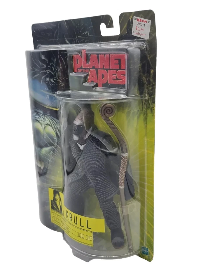Figura de acción Planet of the Apes KRULL con bastón de batalla y espada. Hasbro, 2001 Nuevo Foto 2 de 4